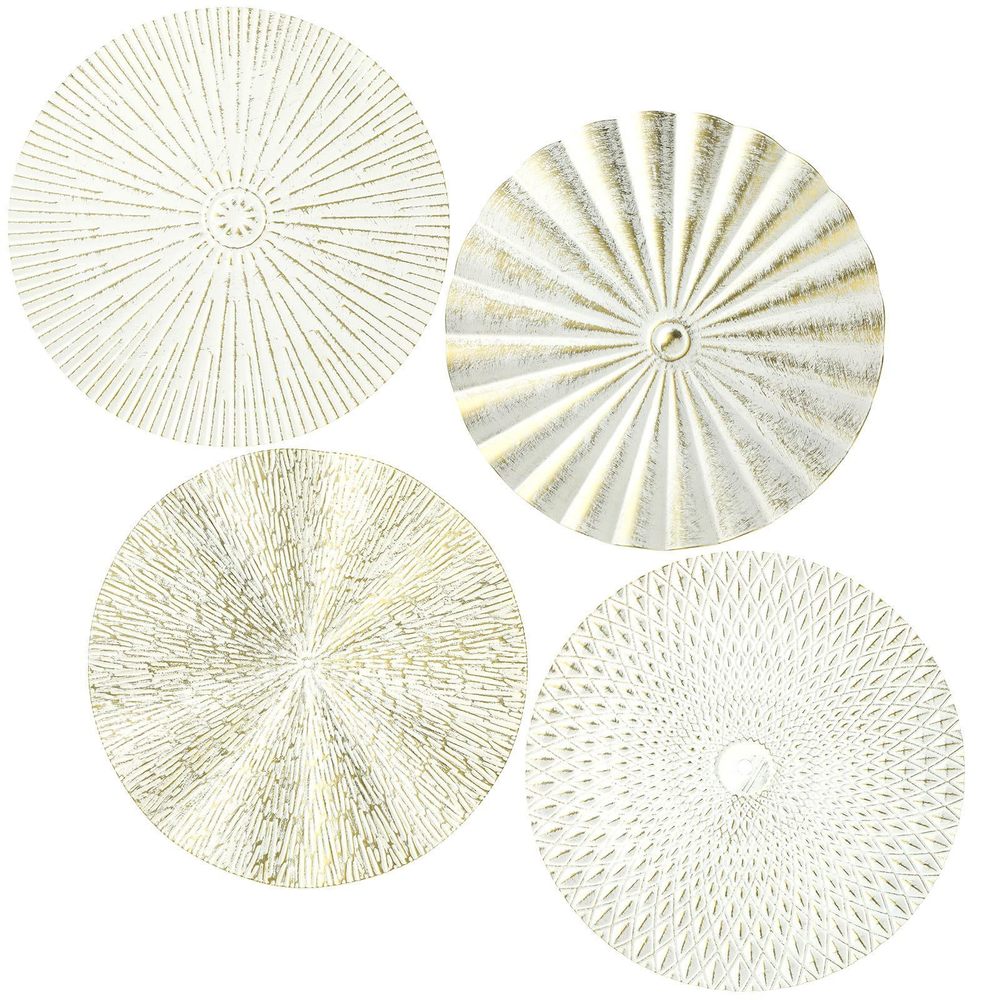 4 Pcs 12 Inch Metal Wall Art Decor Sunburst Hanging Metal Artwork Decor Wall😛